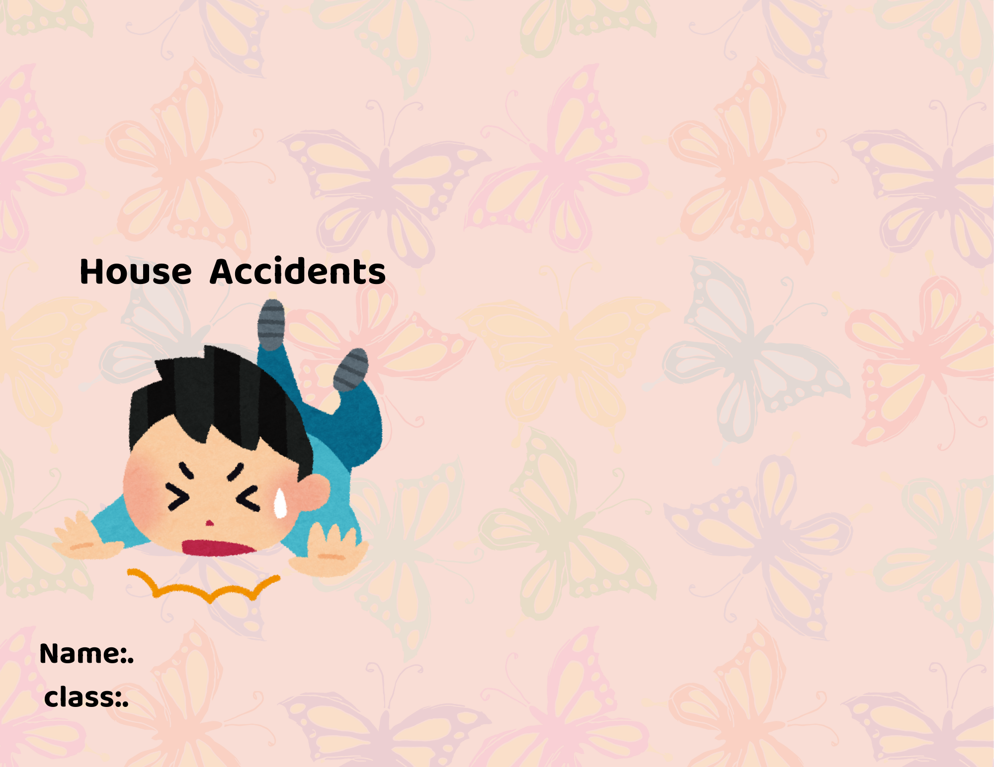 مطوية house Accidents الصف الرابع ف/3