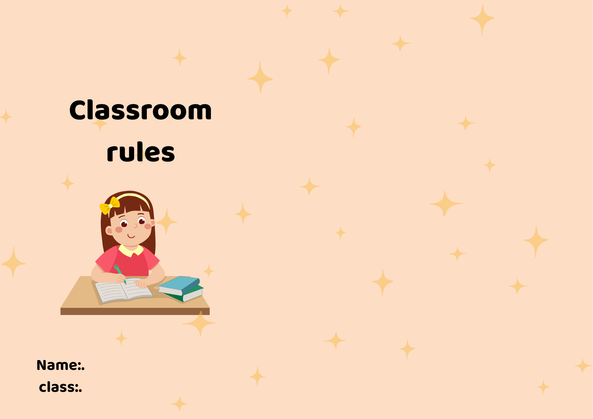 مطوية CLASS ROOM RUEL الصف الثالث ف/3