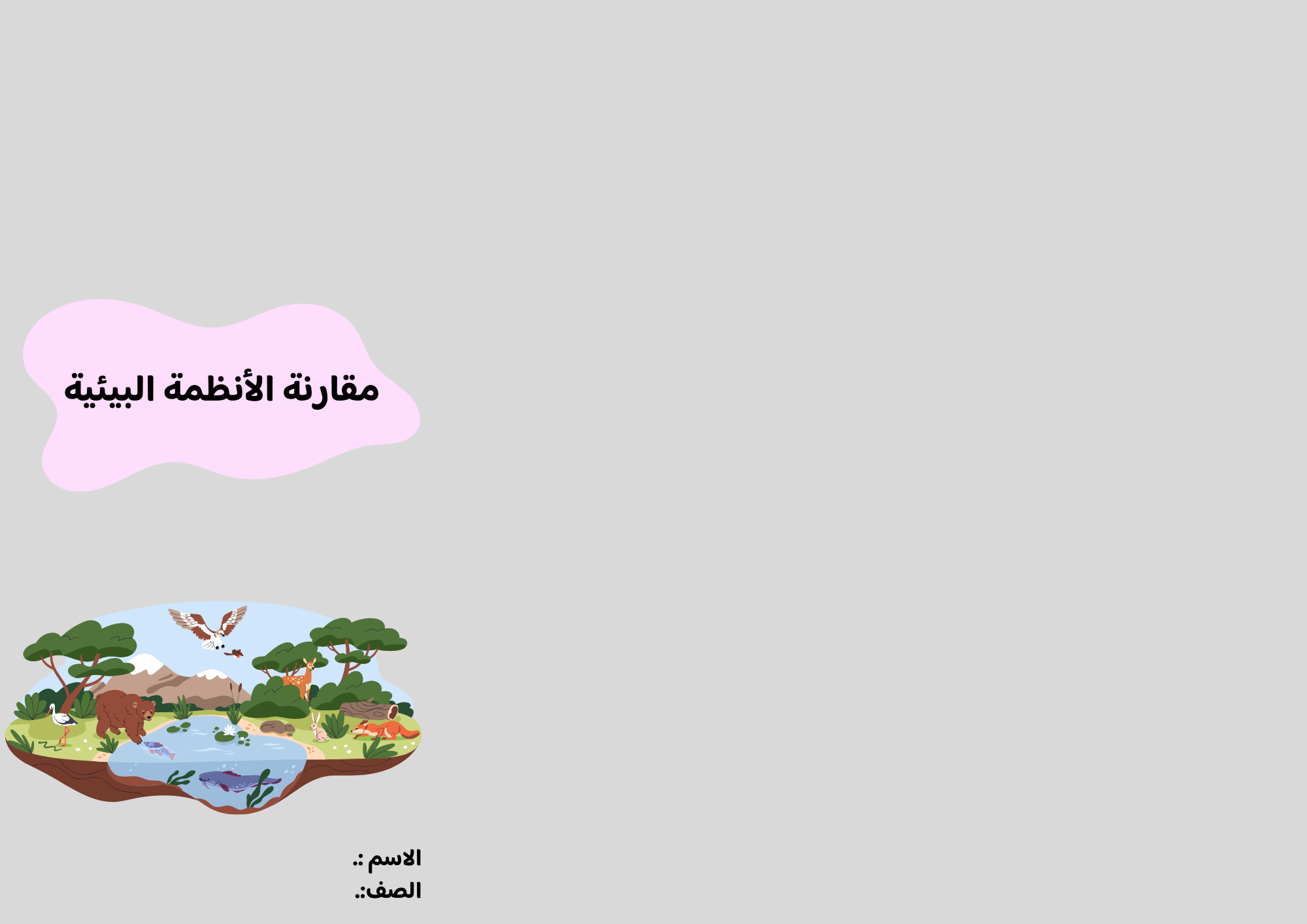 مطوية مقارنة الأنظمة البيئية الصف السادس ف/2